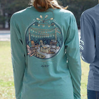 Warm and Toasty Long Sleeve Tee in Seafoam by Lily Grace - Country Club Prep