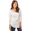 Lindsey Long Sleeve Tee in Marshmallow by Southern Tide - Country Club Prep