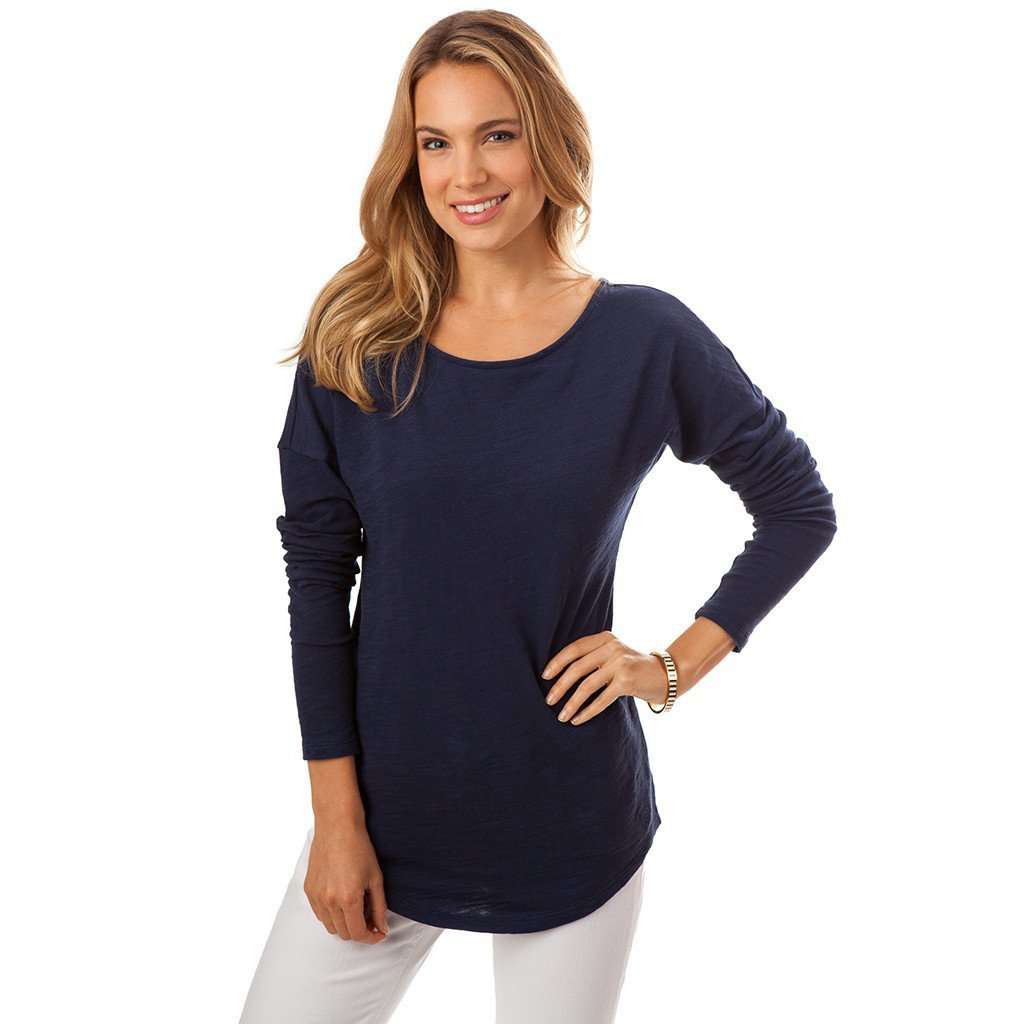 Lindsey Long Sleeve Tee in Nautical Navy by Southern Tide - Country Club Prep