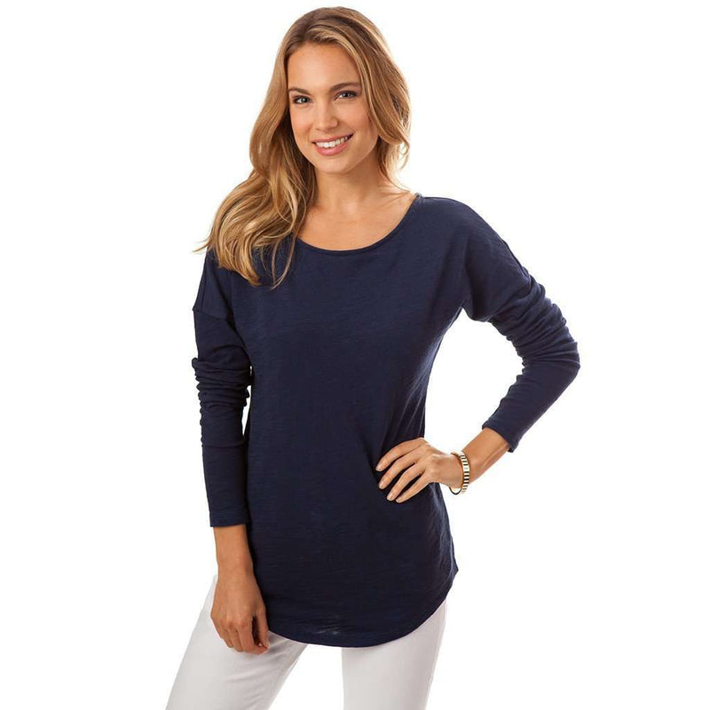 Lindsey Long Sleeve Tee in Nautical Navy by Southern Tide - Country Club Prep