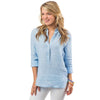 Women's Linen Hadley Popover in Ocean Channel by Southern Tide - Country Club Prep