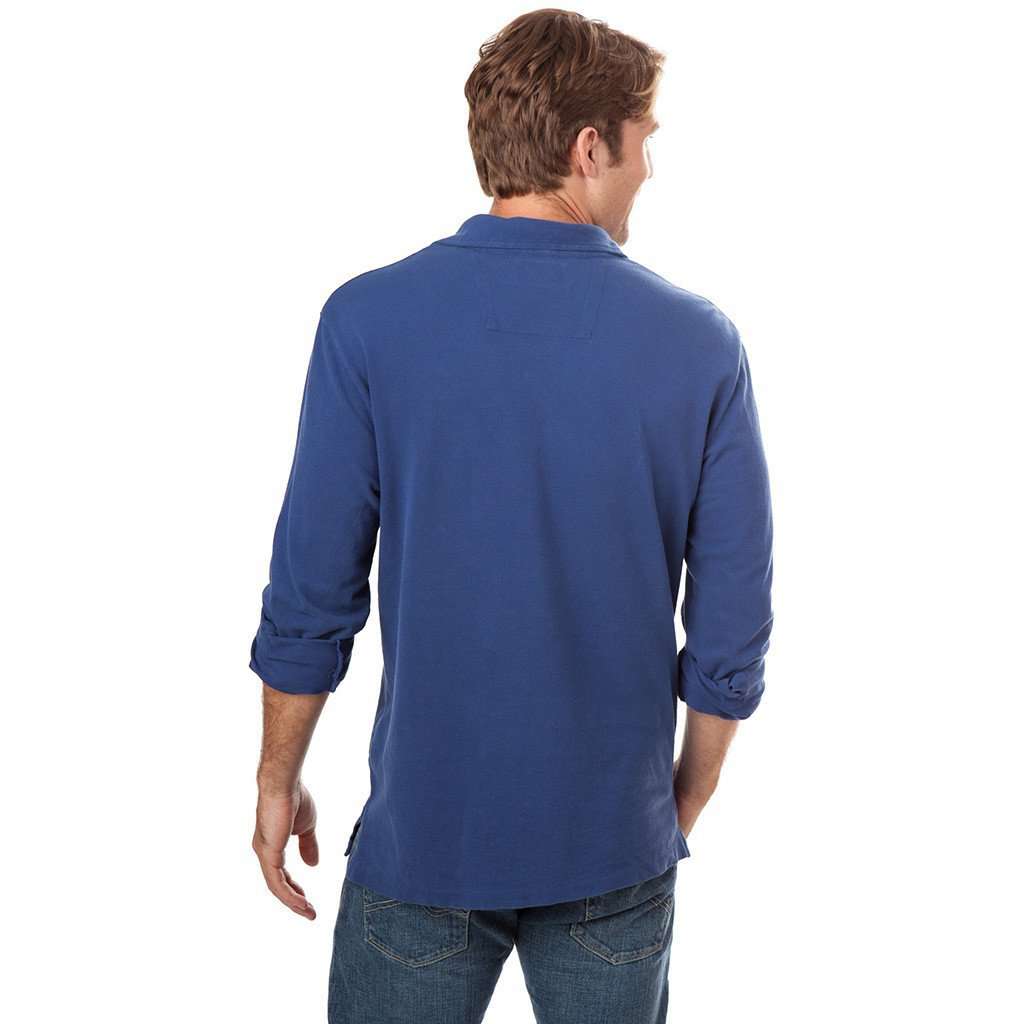 Long Sleeve Beachside Polo in Blue Night by Southern Tide - Country Club Prep