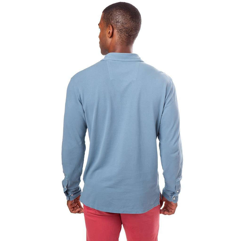 Long Sleeve Beachside Polo in Tsunami by Southern Tide - Country Club Prep