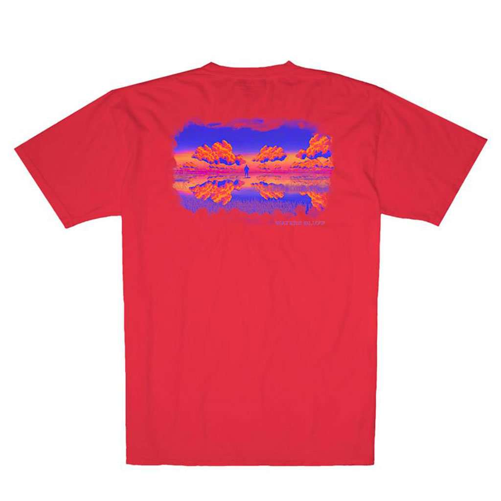 Luke Skysurfer Simple Pocket Tee in Bright Red by Waters Bluff - Country Club Prep