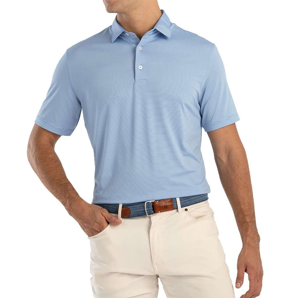 Lyndon Striped Prep-Formance Jersey Polo by Johnnie-O - Country Club Prep