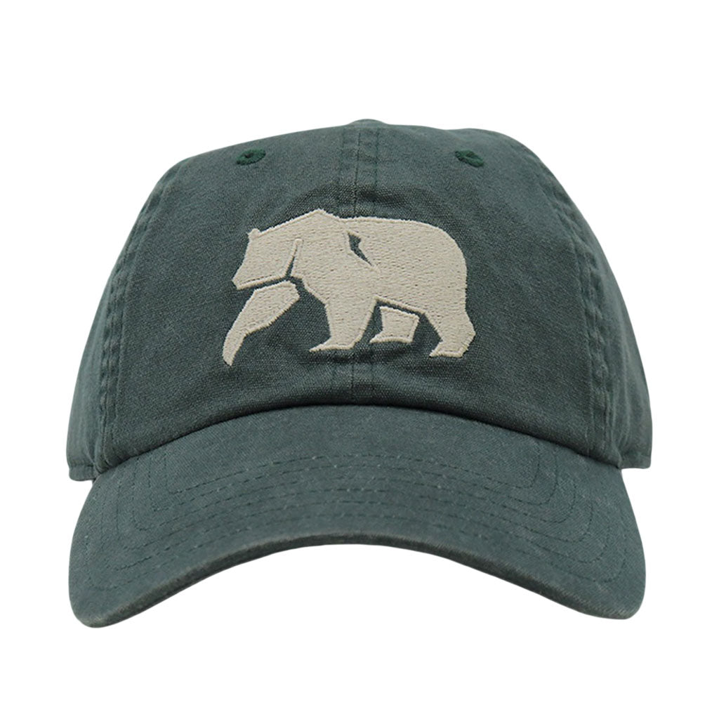 Waxed Canvas Logo Hat in Green by The Normal Brand - Country Club Prep