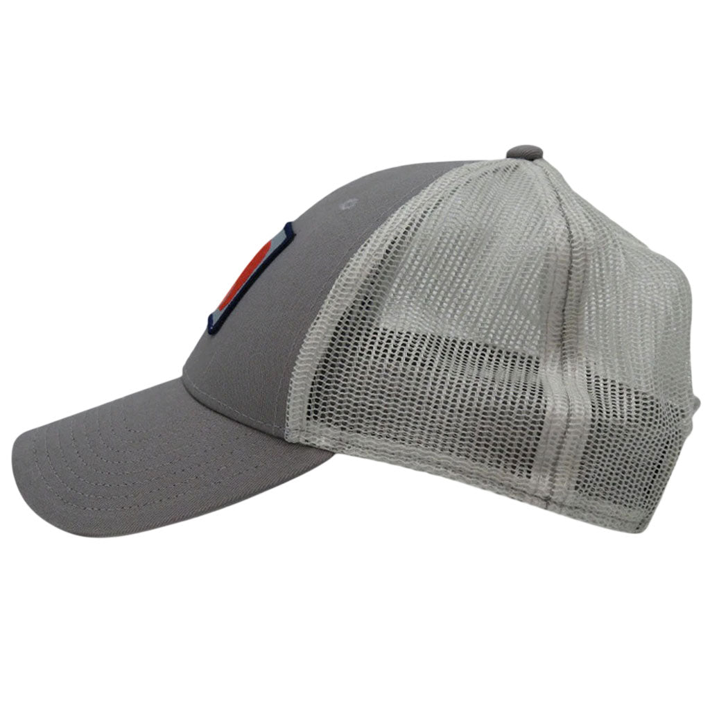 The Dano Trucker Cap in Grey and Sunrise by The Normal Brand - Country Club Prep