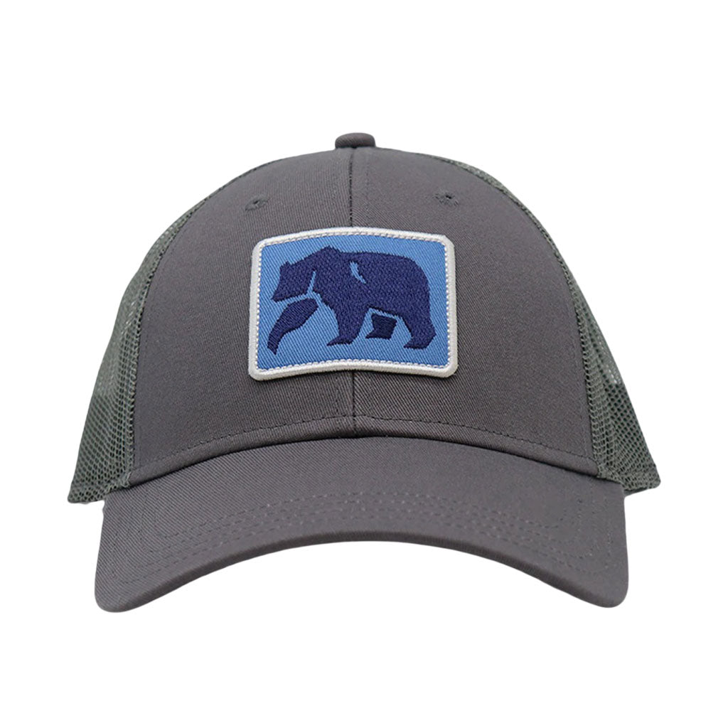The Dano Trucker Cap in Charcoal and Blue by The Normal Brand - Country Club Prep