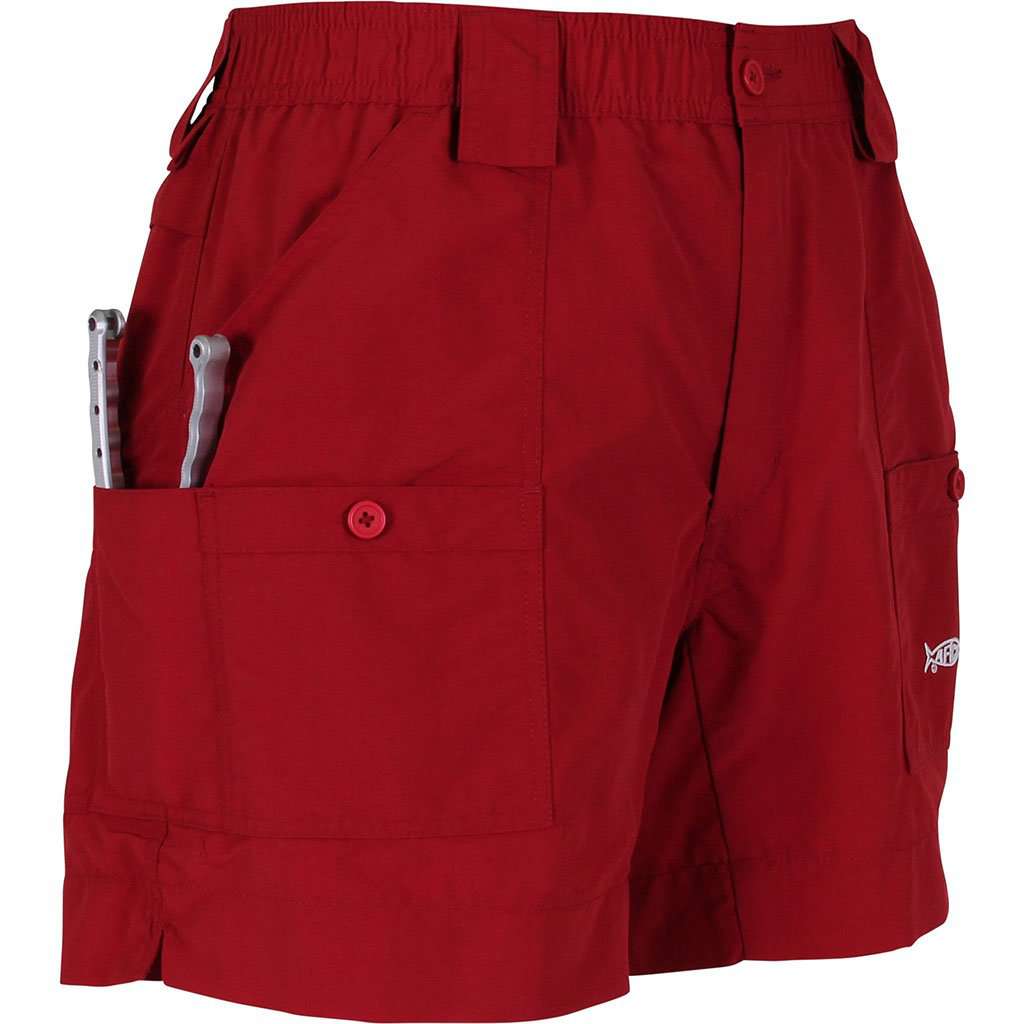 Fishing Shorts in Red by AFTCO main image 1