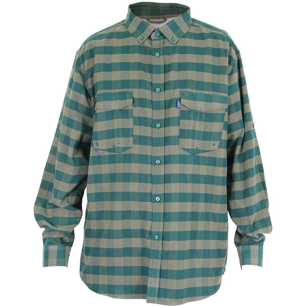 Buffalo Bill Long Sleeve Tech Flannel by AFTCO - Country Club Prep