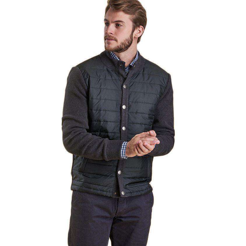 Bale Baffle Button Through Jacket in Charcoal by Barbour - Country Club Prep