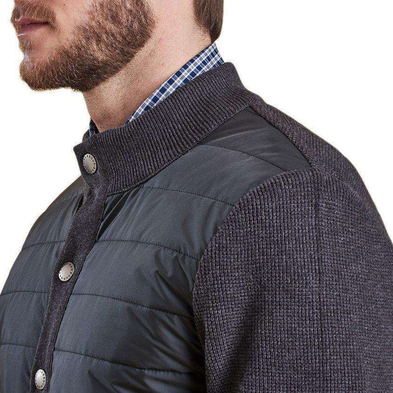 Bale Baffle Button Through Jacket in Charcoal by Barbour - Country Club Prep