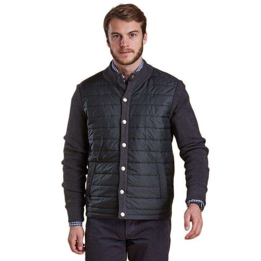 Bale Baffle Button Through Jacket in Charcoal by Barbour - Country Club Prep