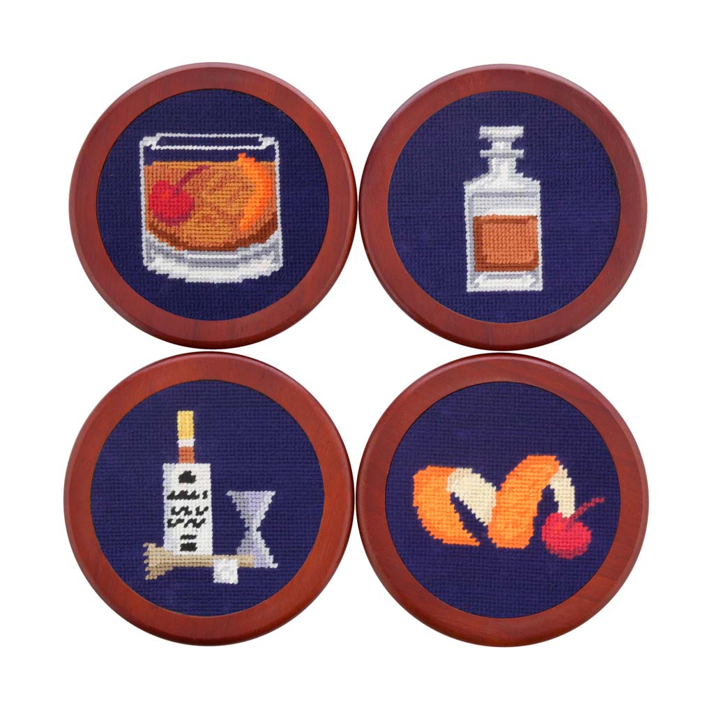 Make an Old Fashioned Needlepoint Coasters by Smathers & Branson - Country Club Prep