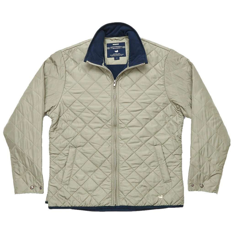 Marshall Quilted Jacket in Sandstone by Southern Marsh - Country Club Prep