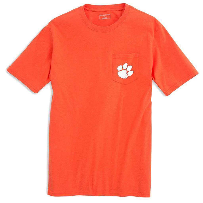 Clemson University Mascot Tee Shirt in Endzone Orange by Southern Tide - Country Club Prep