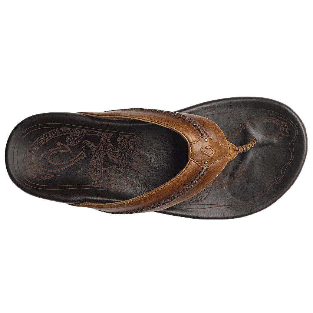 Men's Mea Ola Sandal in Tan & Dark Java by Olukai - Country Club Prep