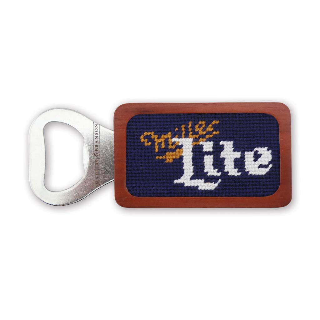 Miller Lite Needlepoint Bottle Opener by Smathers & Branson - Country Club Prep