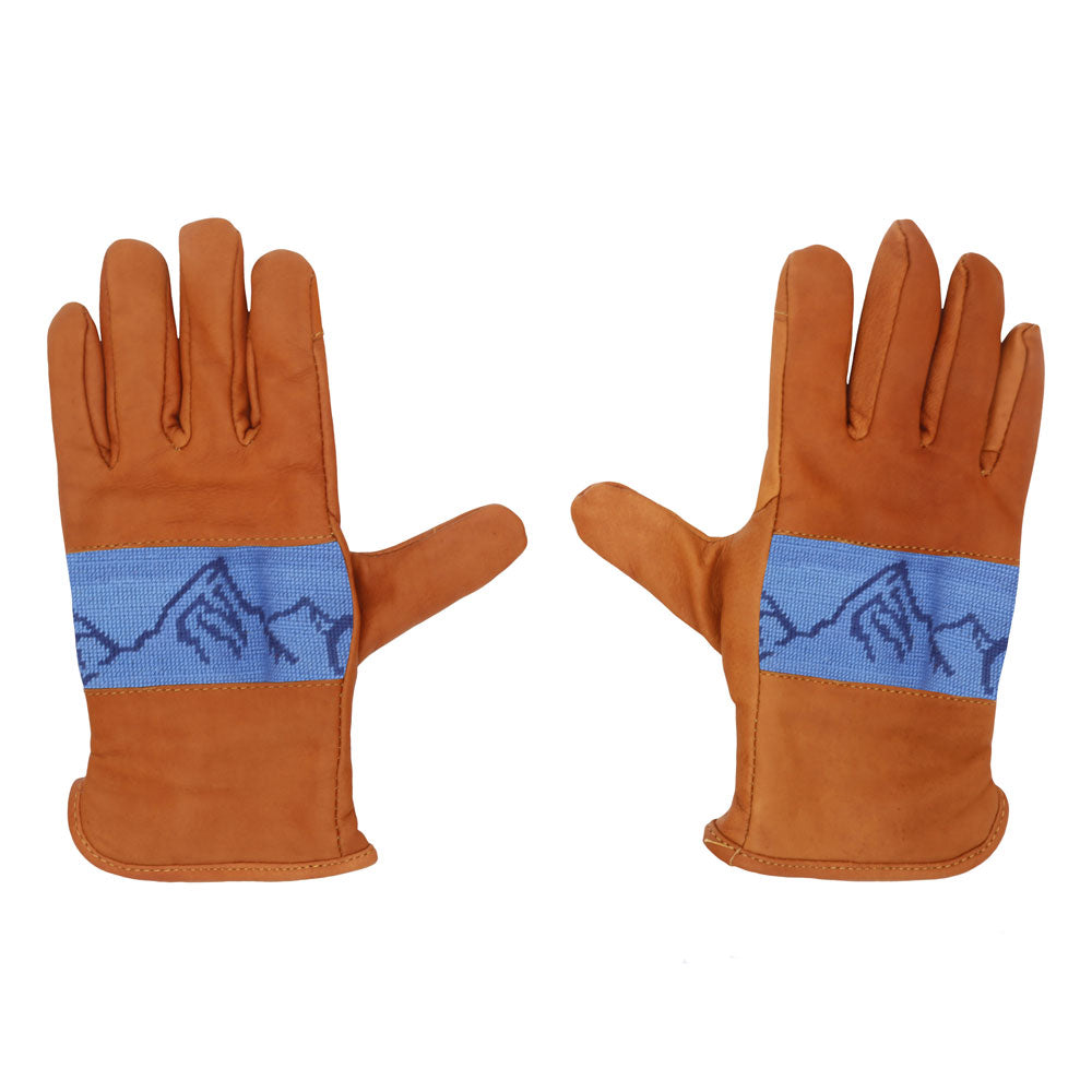 Mountain Peaks Needlepoint Gloves by Smathers & Branson - Country Club Prep
