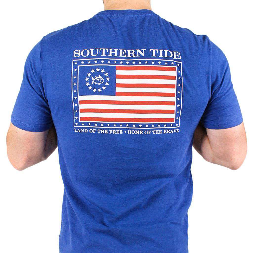 Mystery Independence T-Shirt in Blue Cove by Southern Tide - Country Club Prep