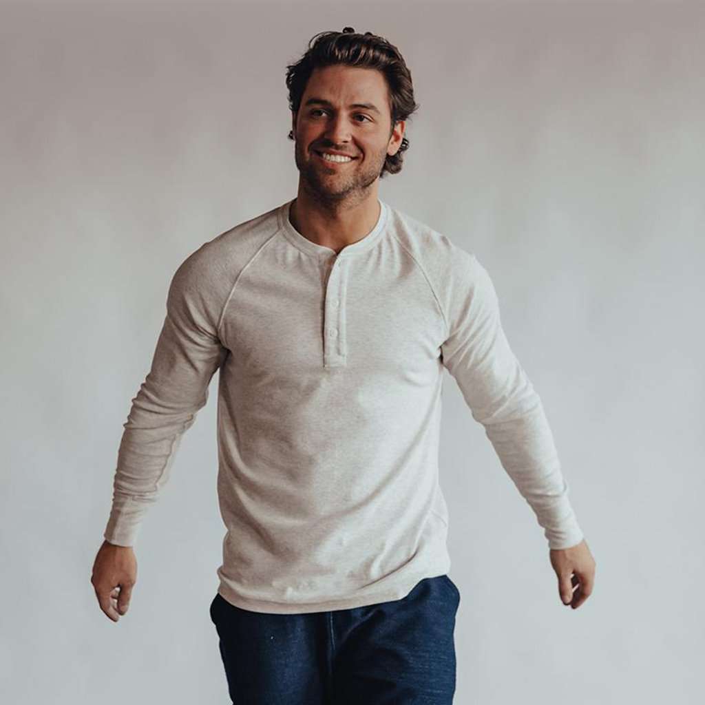 Puremeso Raglan Henley by The Normal Brand - Country Club Prep