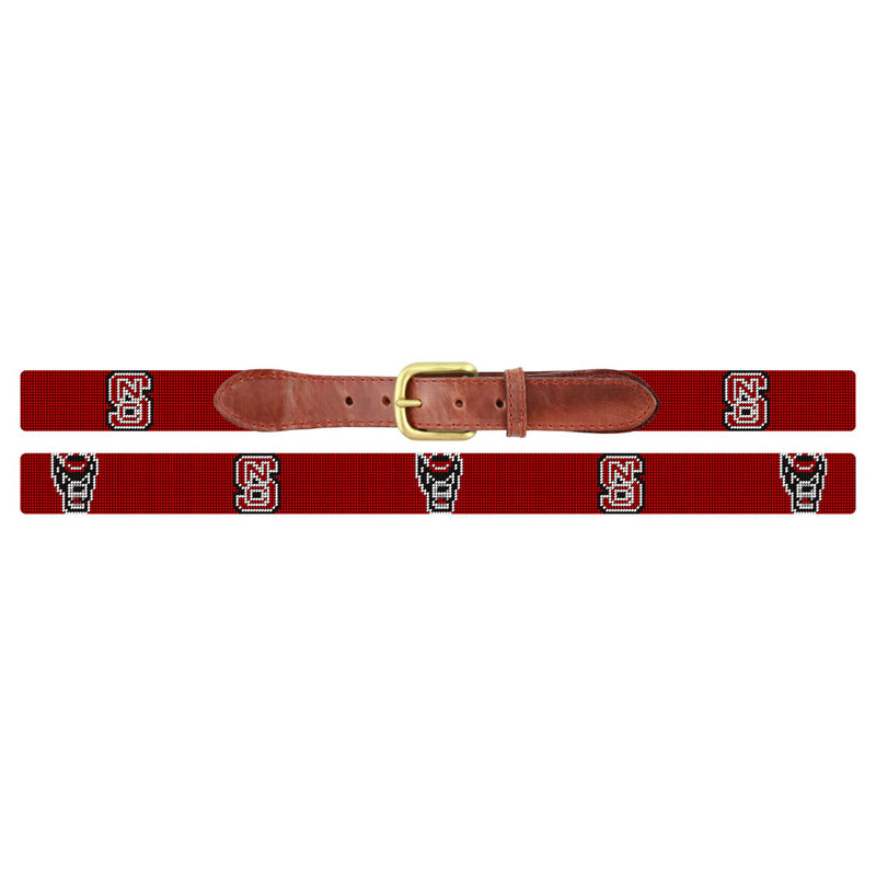 NC State Wolfy Needlepoint Belt by Smathers & Branson - Country Club Prep