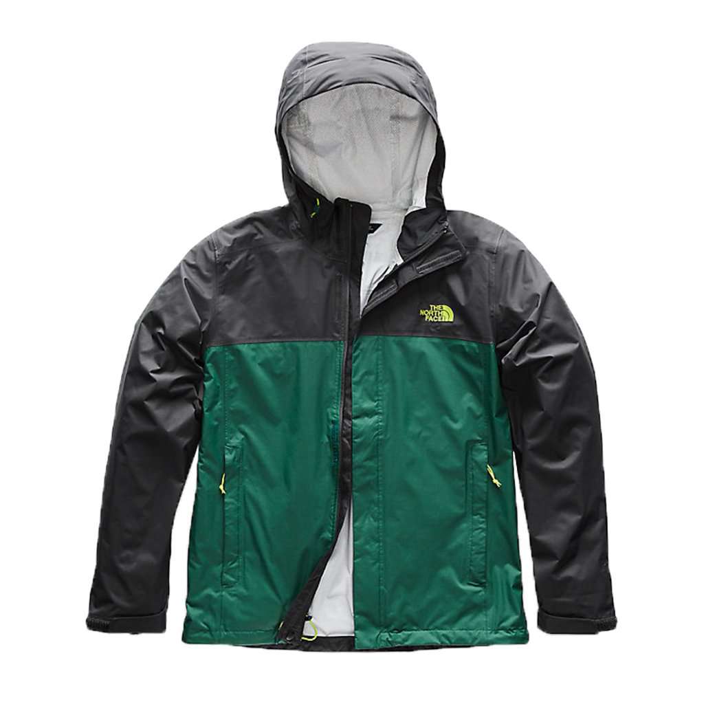 Men's Venture 2 Jacket in Asphalt Grey & Botanical Garden Green by The North Face - Country Club Prep