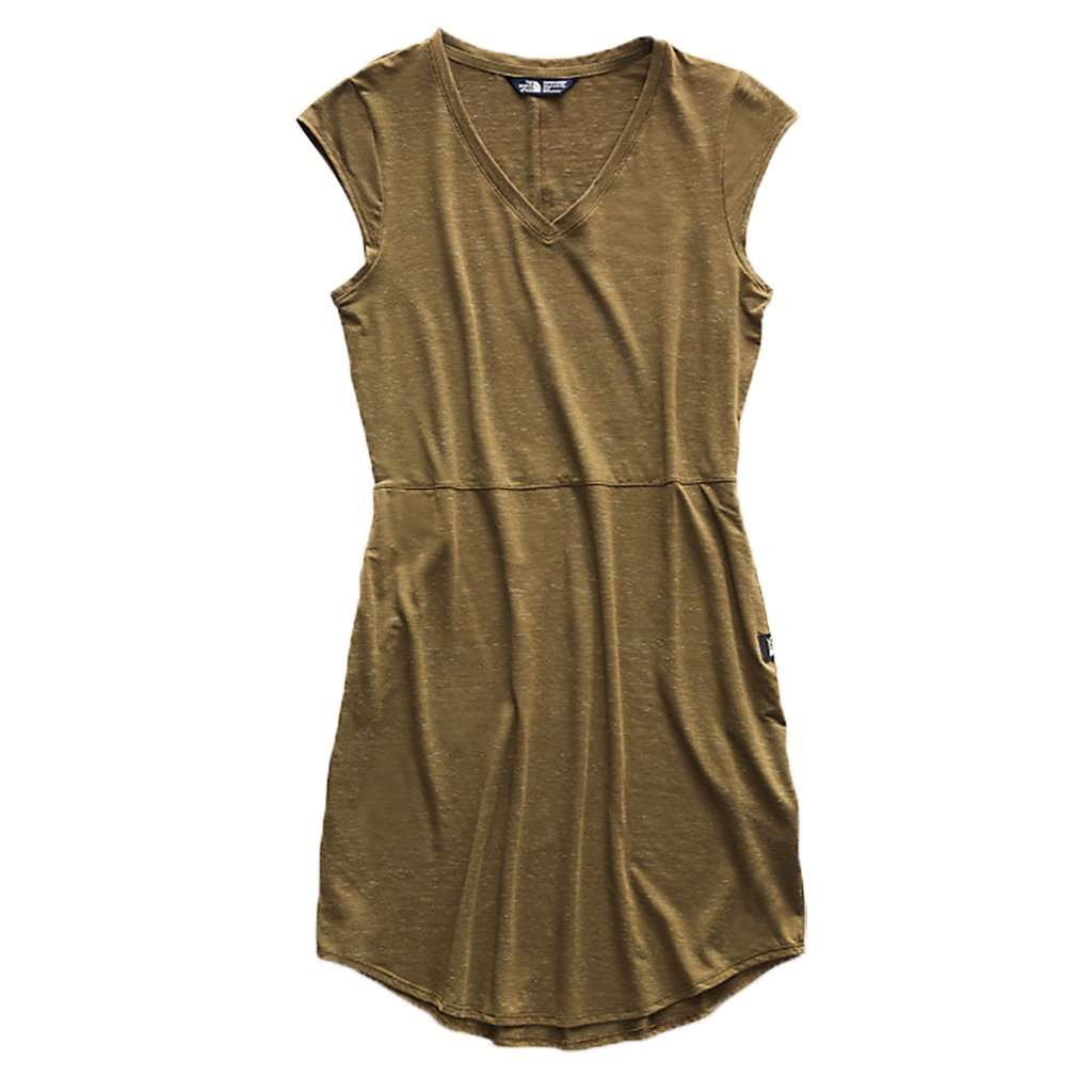 Women's Short Sleeve EZ Tee Dress in Beech Green Heather by The North Face - Country Club Prep