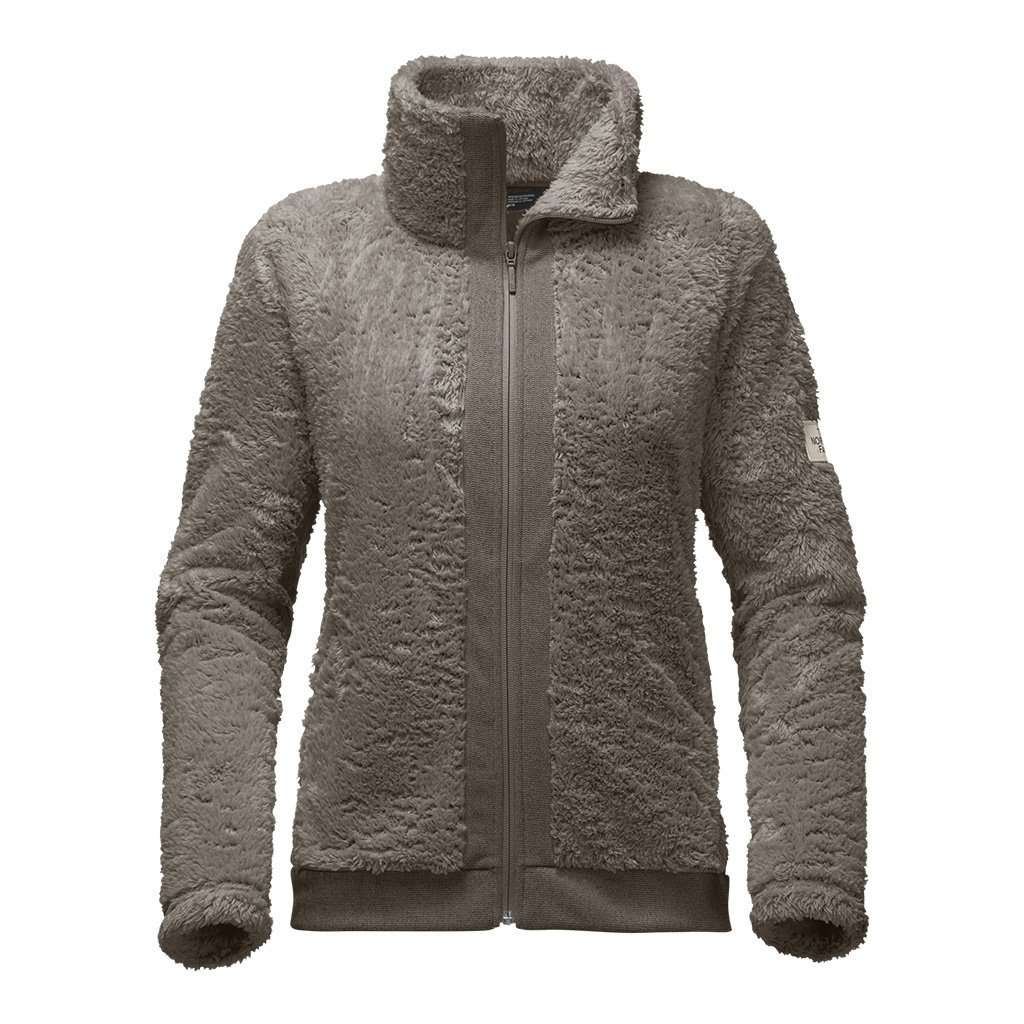 Women's Furry Fleece Full Zip Jacket in Weimaraner Brown by The North Face - Country Club Prep