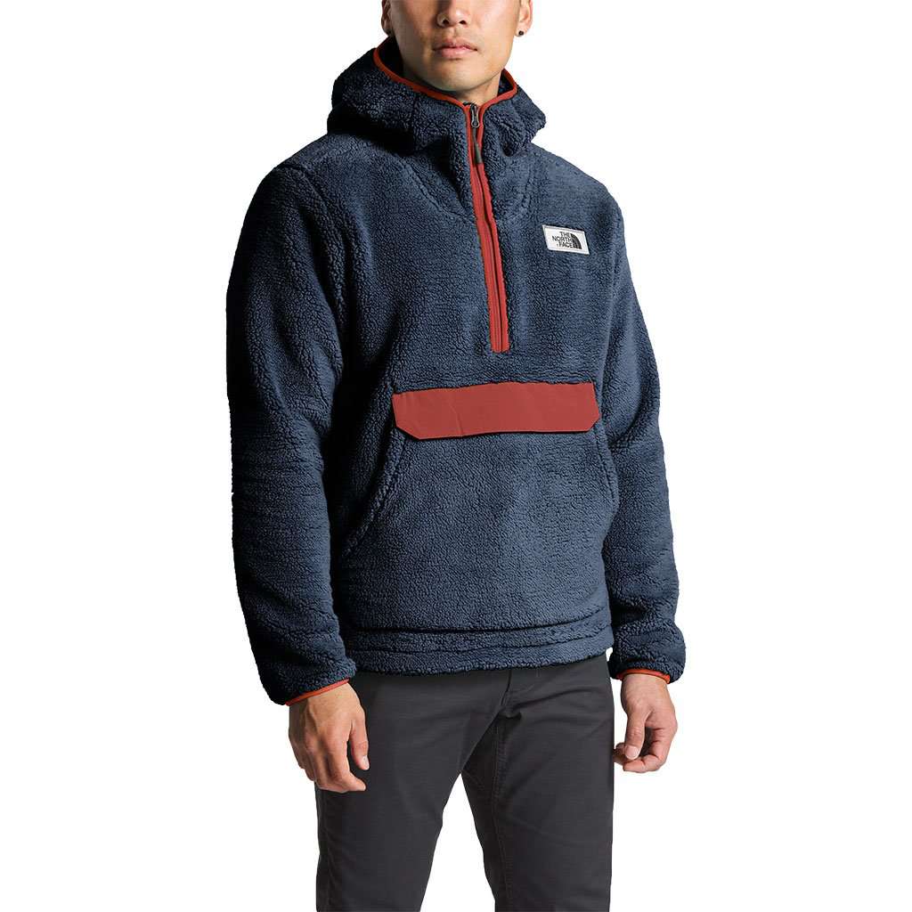 Men's Campshire Pullover Hoodie in Urban Navy & Caldera Red by The North Face - Country Club Prep