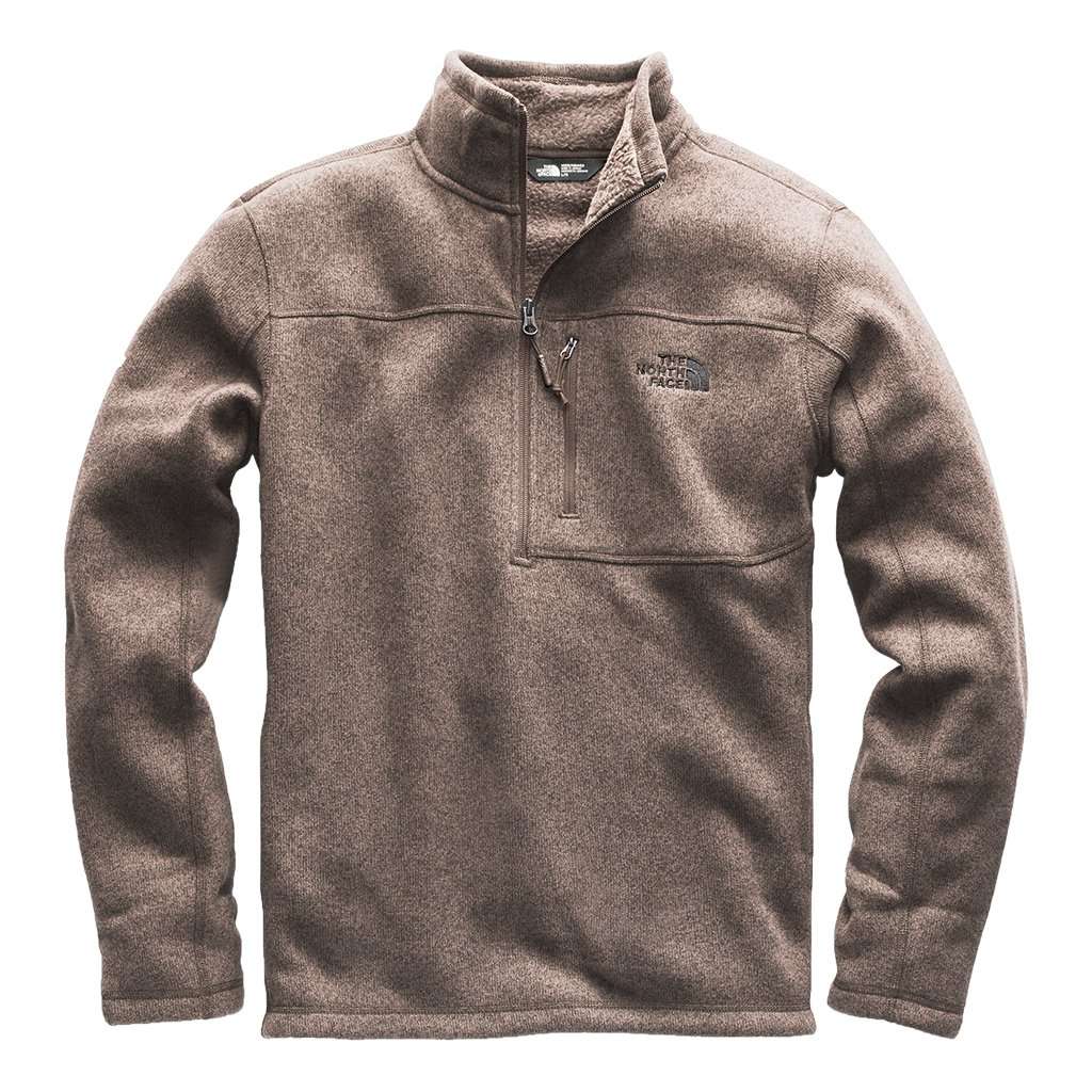 Men's Gordon Lyons 1/4 Zip in Falcon Brown Heather by The North Face - Country Club Prep