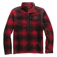 Men's Novelty Gordon Lyons 1/4 Zip in Rage Red Ombre Plaid Print by The North Face - Country Club Prep