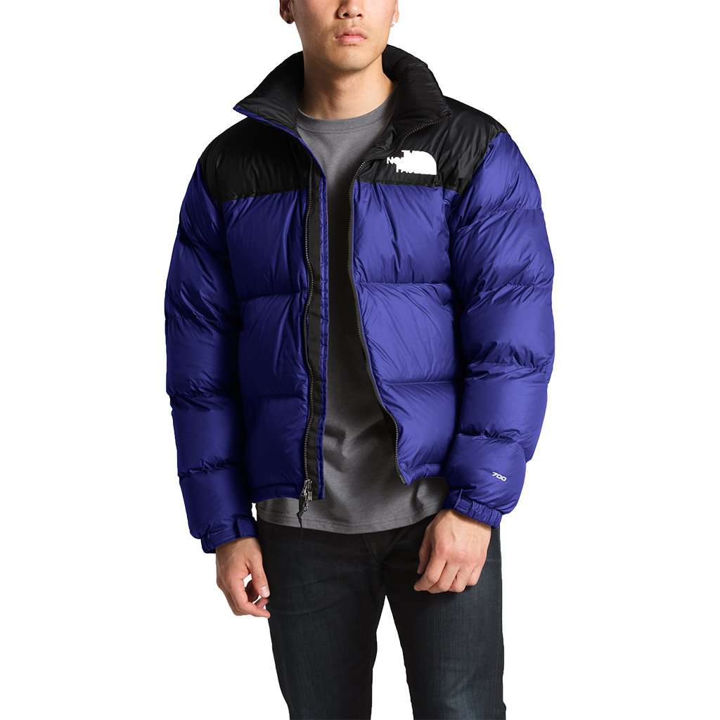 Men's 1996 Retro Nuptse Jacket in Aztec Blue by The North Face - Country Club Prep