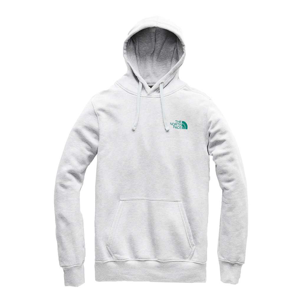 Men's Half Dome Pullover Hoodie in Light Heather Grey & Everglade by The North Face - Country Club Prep