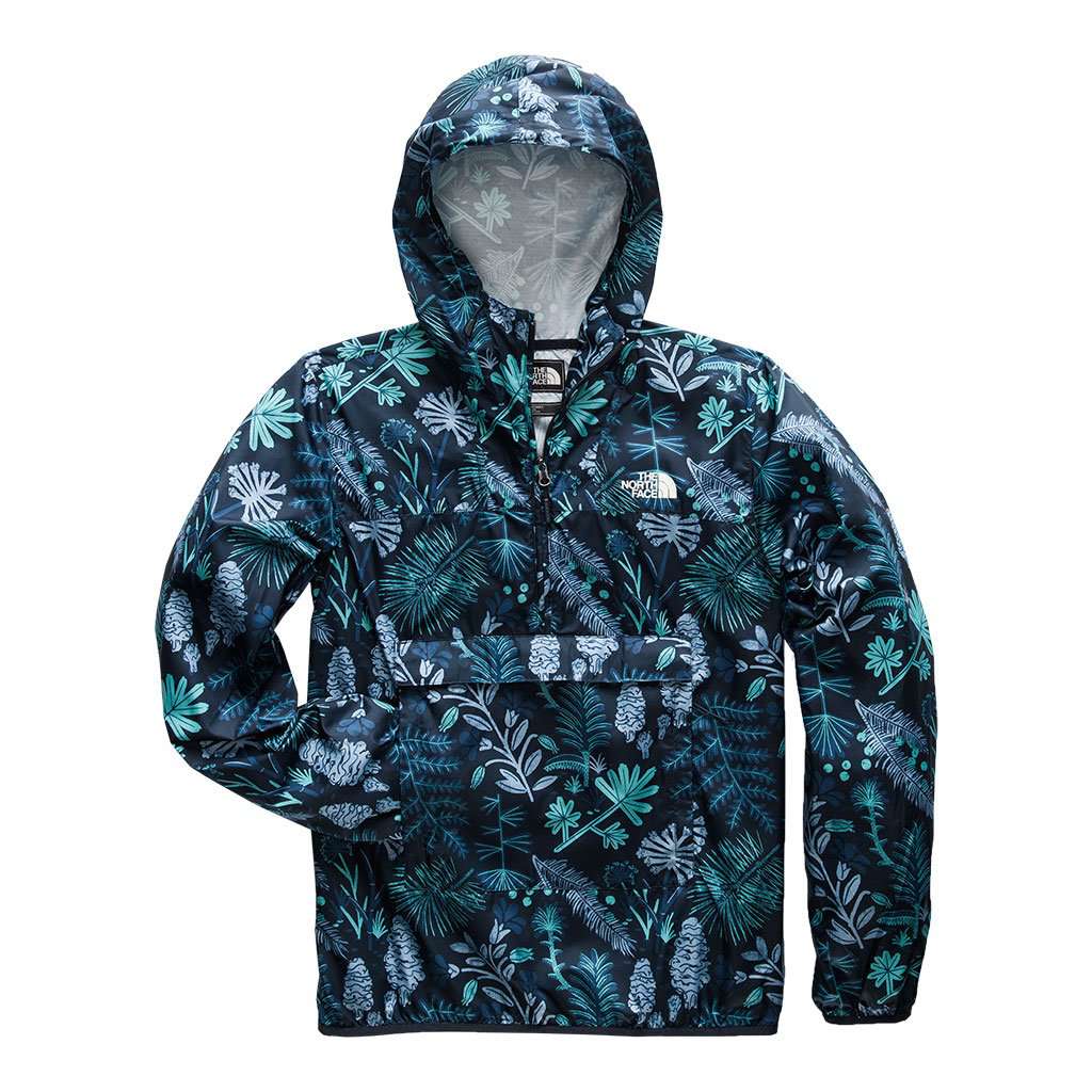 Men's Fanorak in Urban Navy Woodland Floral Print by The North Face - Country Club Prep