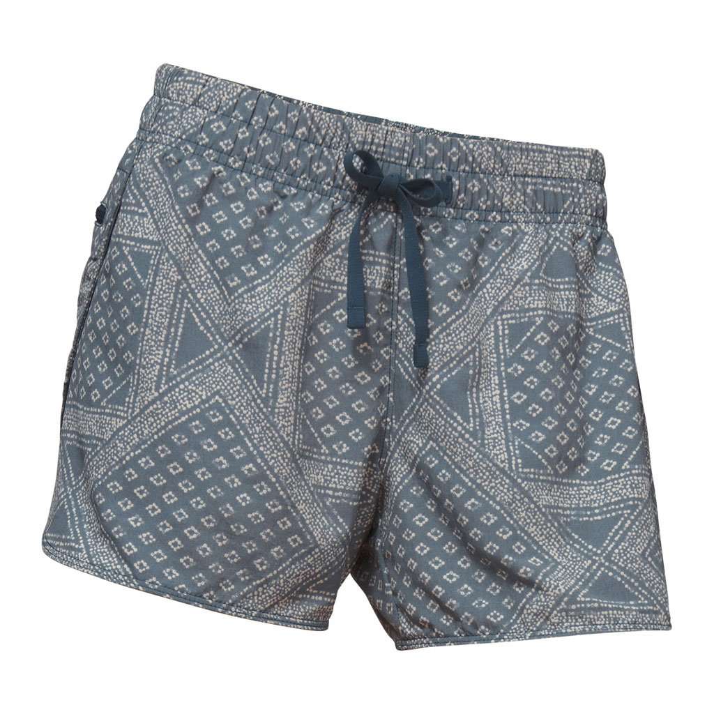 Women's Class V Shorts in Cool Blue Bandana Print by The North Face - Country Club Prep