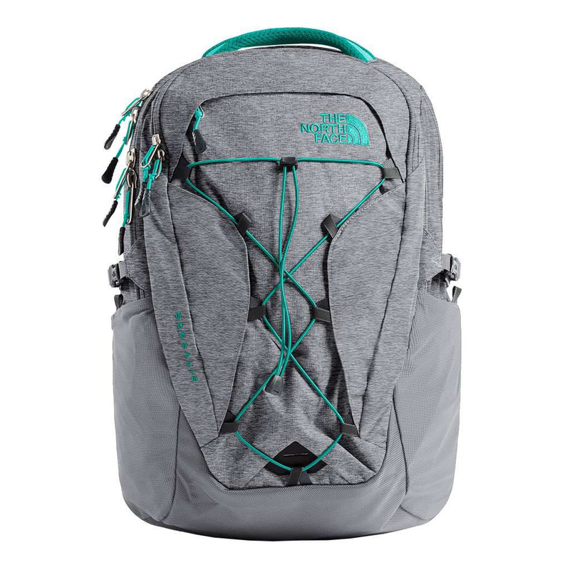 north face borealis backpack zinc grey Women's Borealis Backpack in Zinc Grey Light Heather & Kokomo Green by The North Face Zinc Grey Light Heather & Kokomo Green