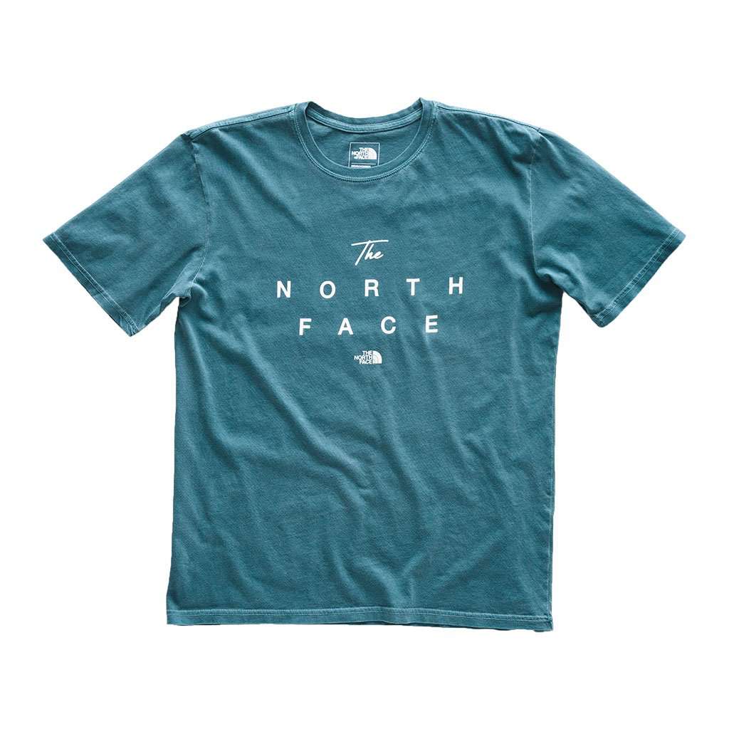 Men's Short Sleeve Graphic Pigment Dye Tee in Dish Blue by The North Face - Country Club Prep