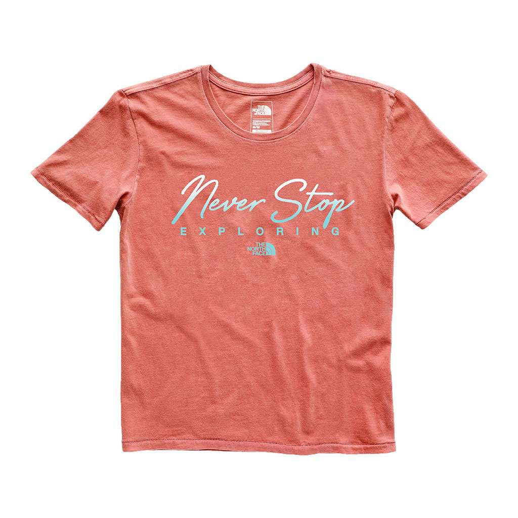 Women's Short Sleeve Sunny Nights Pigment Tee in Faded Rose by The North Face - Country Club Prep