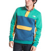 Men's Alphabet City Fleece Pullover in Porcelain Green, Dish Blue & Amber by The North Face - Country Club Prep