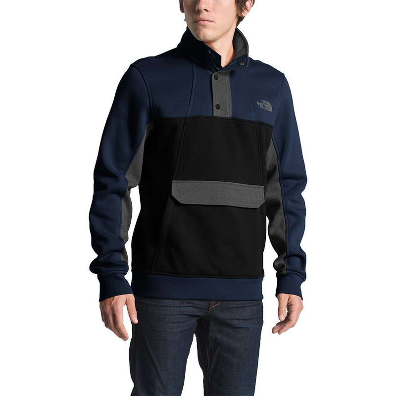 Men's Alphabet City Fleece Pullover in Urban Navy, TNF Black & TNF Dark Heather Grey by The North Face - Country Club Prep