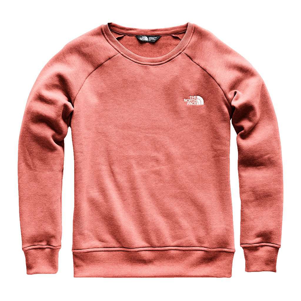 Women's Slammin Fleece Crew in Faded Rose Heather & TNF White by The North Face - Country Club Prep