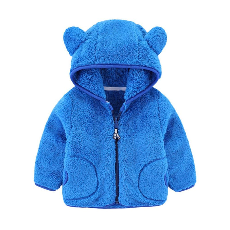 Kids' Beary Comfy Sherpa Jacket in Blue - Country Club Prep