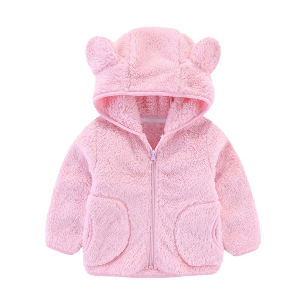 Kids' Beary Comfy Sherpa Jacket in Pink - Country Club Prep