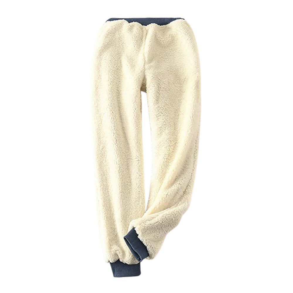 Women's Sherpa-Lined Joggers in Blue - Country Club Prep