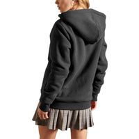 Women's Lagom Sherpa-Lined Full Zip Hoodie in Charcoal - Country Club Prep