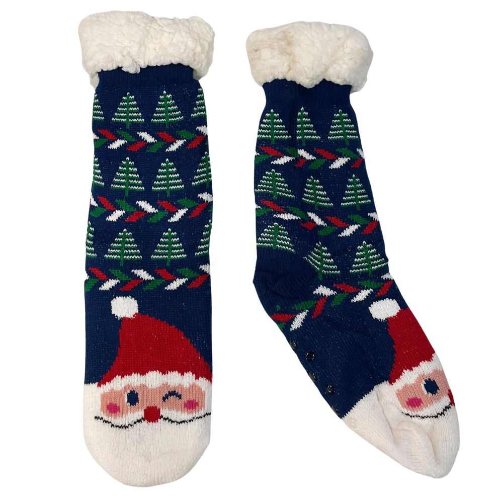 Naughty St. Nick Sherpa Lined Socks - Country Club Prep