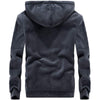 Men's Sueded Sherpa-Lined Full Zip Hoodie in Charcoal - Country Club Prep