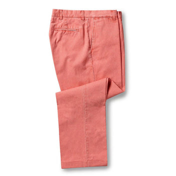 Country Club Prep Plain Front Pants in Faded Red