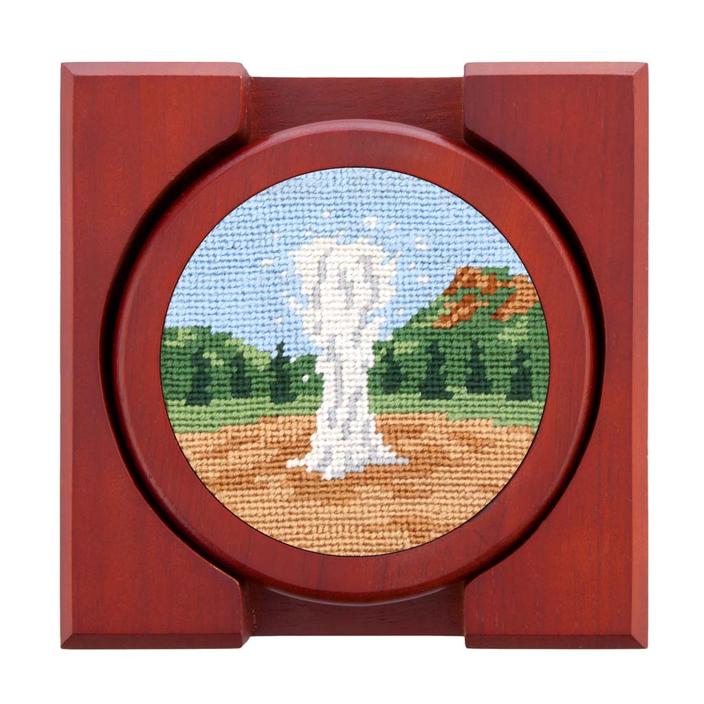 National Parks Scene Needlepoint Coasters by Smathers & Branson - Country Club Prep